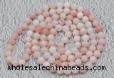 GMN119 Hand-knotted 6mm pink opal 108 beads mala necklaces