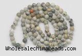 GMN127 Hand-knotted 6mm artistic jasper 108 beads mala necklaces