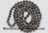 GMN131 Hand-knotted 6mm dragon blood jasper 108 beads mala necklaces