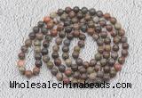 GMN422 Hand-knotted 8mm, 10mm ocean agate 108 beads mala necklaces