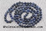 GMN472 Hand-knotted 8mm, 10mm sodalite 108 beads mala necklaces