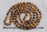 GMN493 Hand-knotted 8mm, 10mm yellow tiger eye 108 beads mala necklaces