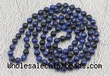 GMN503 Hand-knotted 8mm, 10mm blue tiger eye 108 beads mala necklaces