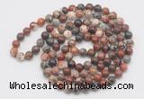 GMN523 Hand-knotted 8mm, 10mm brecciated jasper 108 beads mala necklaces