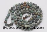 GMN539 Hand-knotted 8mm, 10mm African turquoise 108 beads mala necklaces