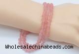 GMN5501 Hand-knotted 6mm matte cherry quartz 108 beads mala necklaces