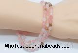 GMN5502 Hand-knotted 6mm matte volcano cherry quartz 108 beads mala necklaces