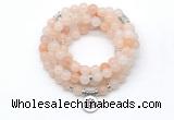 GMN7026 8mm pink aventurine 108 mala beads wrap bracelet necklace