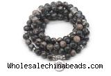 GMN7031 8mm grey opal 108 mala beads wrap bracelet necklace