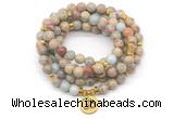 GMN7057 8mm serpentine jasper 108 mala beads wrap bracelet necklaces