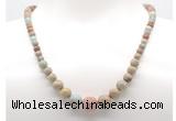 GMN7308 serpentine jasper graduated beaded necklace & bracelet set