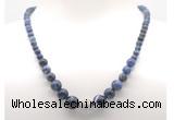 GMN7314 sodalite graduated beaded necklace & bracelet set