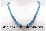 GMN7327 apatite graduated beaded necklace & bracelet set