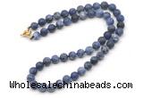 GMN7610 18 - 36 inches 8mm, 10mm matte sodalite beaded necklaces