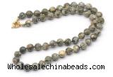 GMN7714 18 - 36 inches 8mm, 10mm round rhyolite beaded necklaces