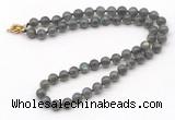 GMN7818 18 - 36 inches 8mm, 10mm round grade A labradorite beaded necklaces