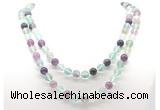 GMN8024 18 - 36 inches 8mm, 10mm fluorite 54, 108 beads mala necklaces