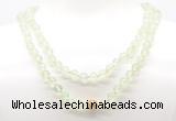 GMN8025 18 - 36 inches 8mm, 10mm prehnite 54, 108 beads mala necklaces