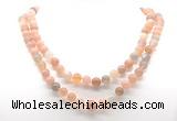 GMN8028 18 - 36 inches 8mm, 10mm moonstone 54, 108 beads mala necklaces