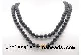 GMN8044 18 - 36 inches 8mm, 10mm black tourmaline 54, 108 beads mala necklaces