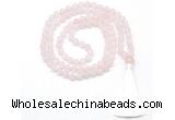 GMN8400 8mm, 10mm rose quartz 27, 54, 108 beads mala necklace with tassel