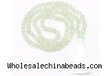 GMN8468 8mm, 10mm prehnite 27, 54, 108 beads mala necklace with tassel