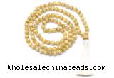 GMN8476 8mm, 10mm grade AA golden tiger eye 27, 54, 108 beads mala necklace with tassel