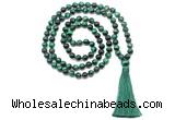 GMN8485 8mm, 10mm green tiger eye 27, 54, 108 beads mala necklace with tassel