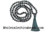 GMN8526 8mm, 10mm kambaba jasper 27, 54, 108 beads mala necklace with tassel