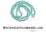 GMN8540 8mm, 10mm amazonite 27, 54, 108 beads mala necklace with tassel