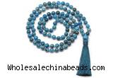 GMN8541 8mm, 10mm apatite 27, 54, 108 beads mala necklace with tassel