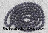 GMN931 Hand-knotted 8mm, 10mm matte amethyst 108 beads mala necklaces