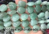 HGBS33 15 inches 20mm heart green aventurine gemstone beads wholesale