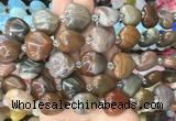 HGBS58 15 inches 20mm heart wood jasper gemstone beads wholesale