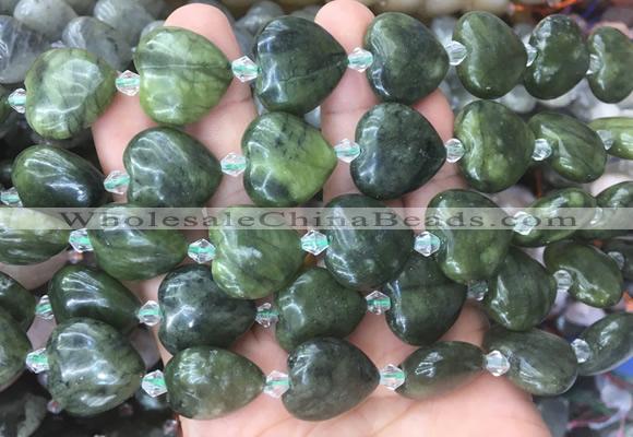 HGBS60 15 inches 20mm heart taiwan jade gemstone beads wholesale