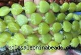 HGBS61 15 inches 20mm heart lemon jade gemstone beads wholesale