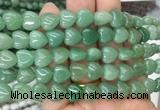 HGBS69 15 inches 10mm heart green aventurine gemstone beads wholesale