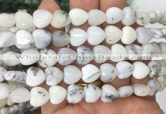 HGBS74 15 inches 10mm heart tree opal gemstone beads wholesale