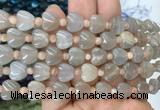 HGBS81 15 inches 10mm heart moonstone gemstone beads wholesale