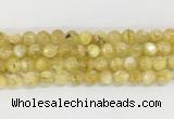 LPBS12 15 inches 8mm round yellow Lepidolite beads wholesale