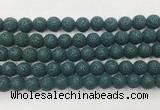 LVBS06 6mm, 8mm, 10mm, 12mm, 14mm, 16mm, 18mm & 20mm round charm blue lava beads