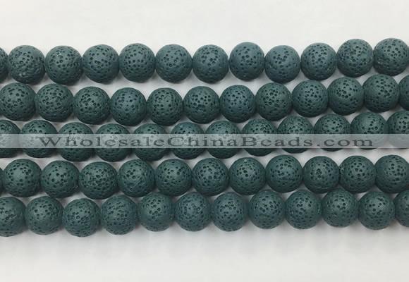 LVBS06 6mm, 8mm, 10mm, 12mm, 14mm, 16mm, 18mm & 20mm round charm blue lava beads