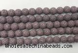 LVBS09 6mm, 8mm, 10mm, 12mm, 14mm, 16mm, 18mm & 20mm round purple lava beads