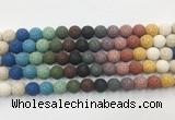 LVBS16 6mm, 8mm, 10mm, 12mm, 14mm, 16mm, 18mm & 20mm round rainbow lava beads