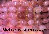 NGBS07 15 inches 8*12 - 10*14mm nuggets red strawberry quartz gemstone beads