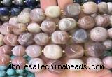 NGBS11 15 inches 8*12 - 10*14mm nuggets moonstone gemstone beads