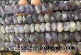 NGBS113 15 inches 8*12mm - 10*14mm faceted nuggets amethyst beads