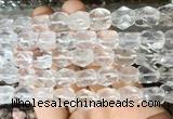 NGBS132 15 inches 9*11mm faceted nuggets white crystal gemstone beads