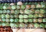 NGBS144 15 inches 9*11mm faceted nuggets unakite gemstone beads