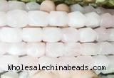 NGBS160 15 inches 13*18mm faceted nuggets rose quartz gemstone beads